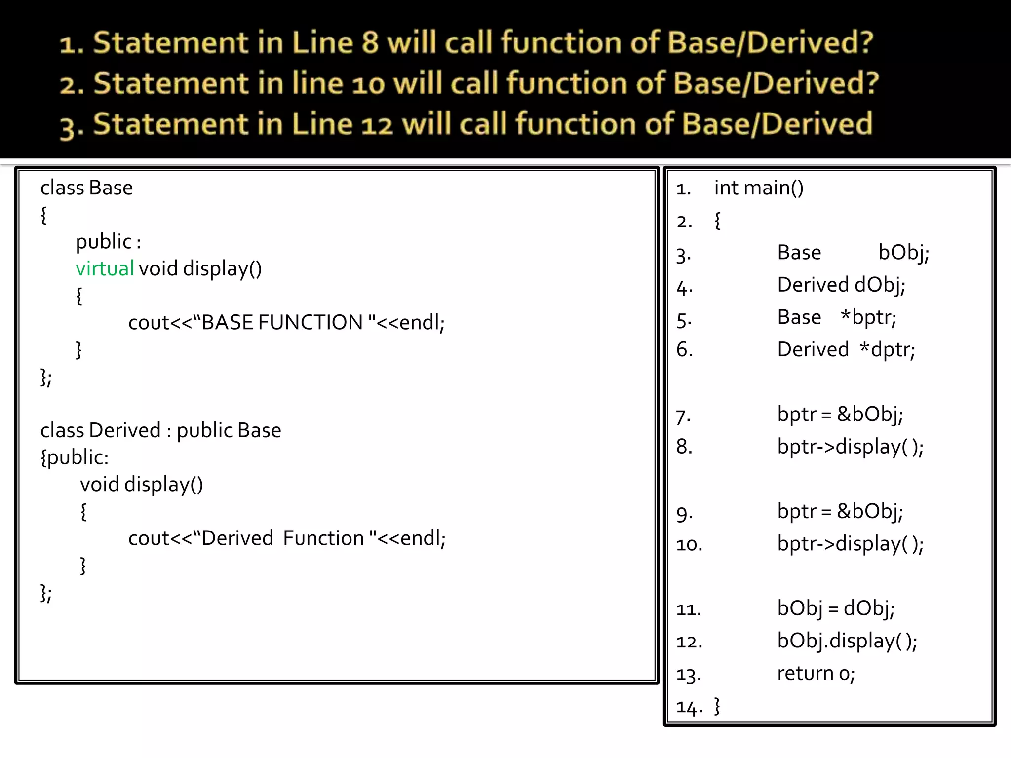 Inheritance and polymorphism | PPT