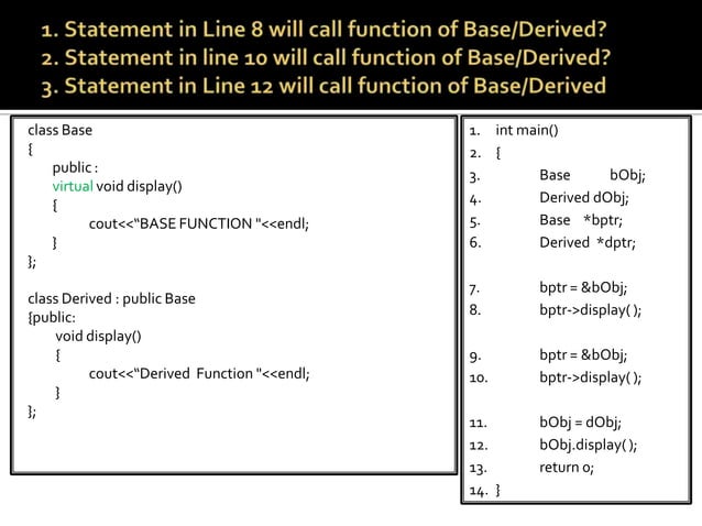 Inheritance and polymorphism | PPT