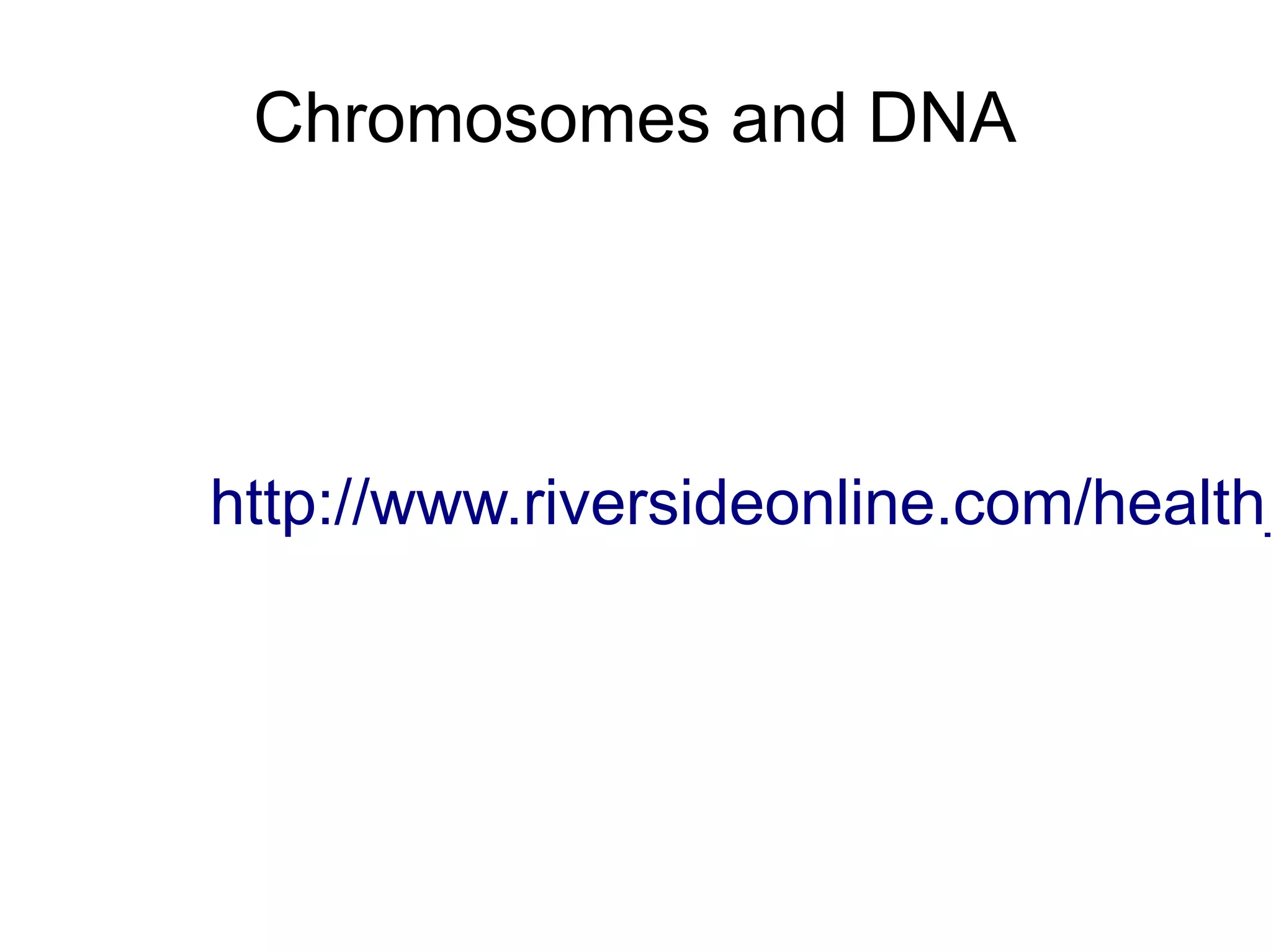 Chromosomes and DNA




http://www.riversideonline.com/health_
 