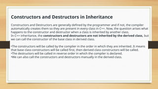 TYPES OF INHERITANCE CONCEPT IN C++.pptx | Programming Languages ...