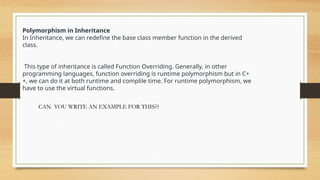 TYPES OF INHERITANCE CONCEPT IN C++.pptx | Programming Languages ... image.
