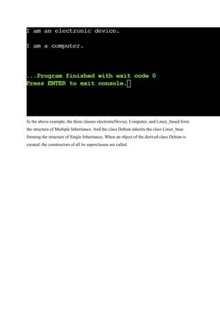 INHERITANCE AND ITS 5 TYPES IN C++ EXAMPLE | DOCX