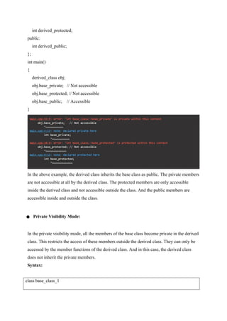 INHERITANCE AND ITS 5 TYPES IN C++ EXAMPLE | DOCX