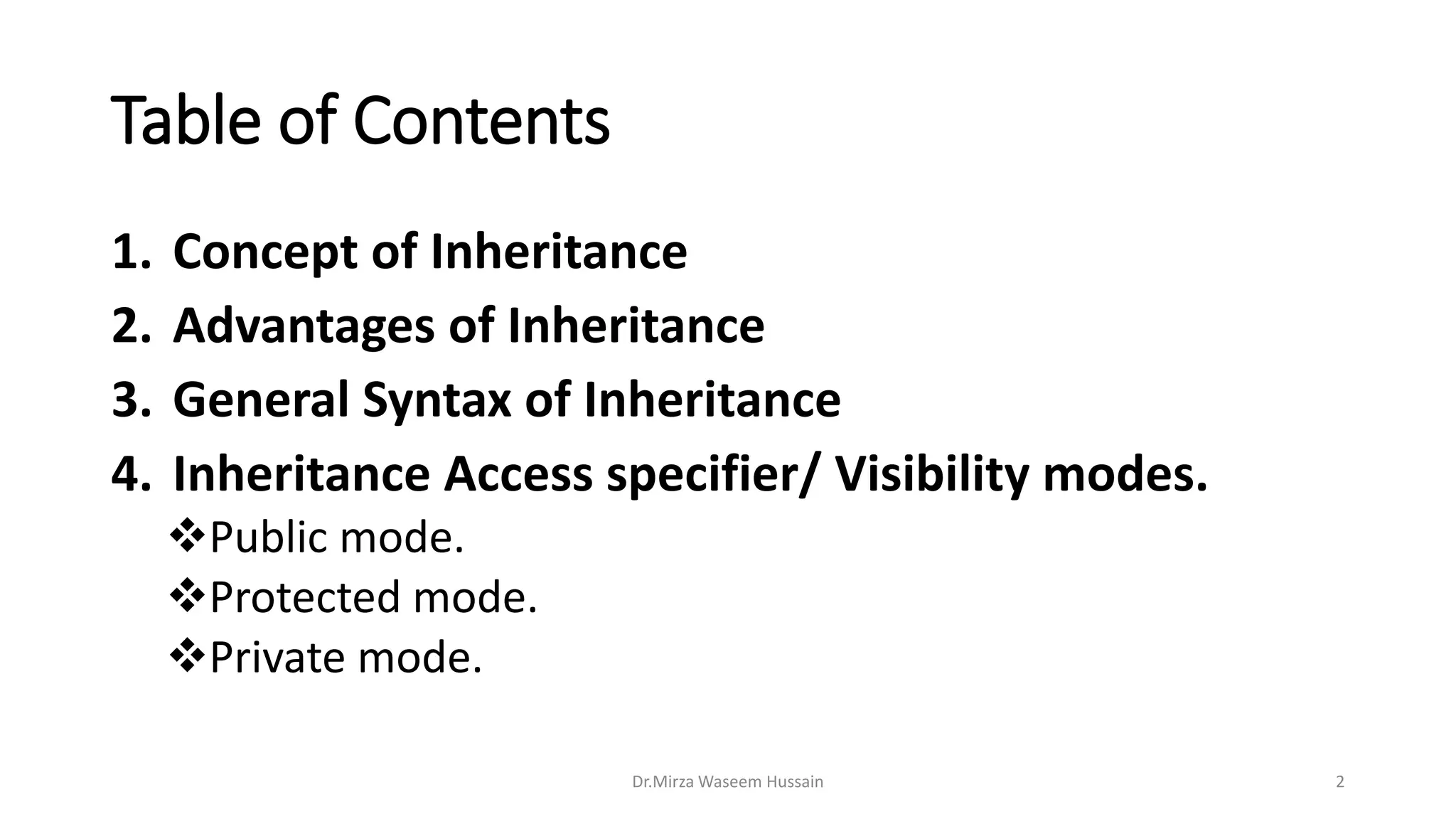 Inheritance in c++ part1 | PPTX