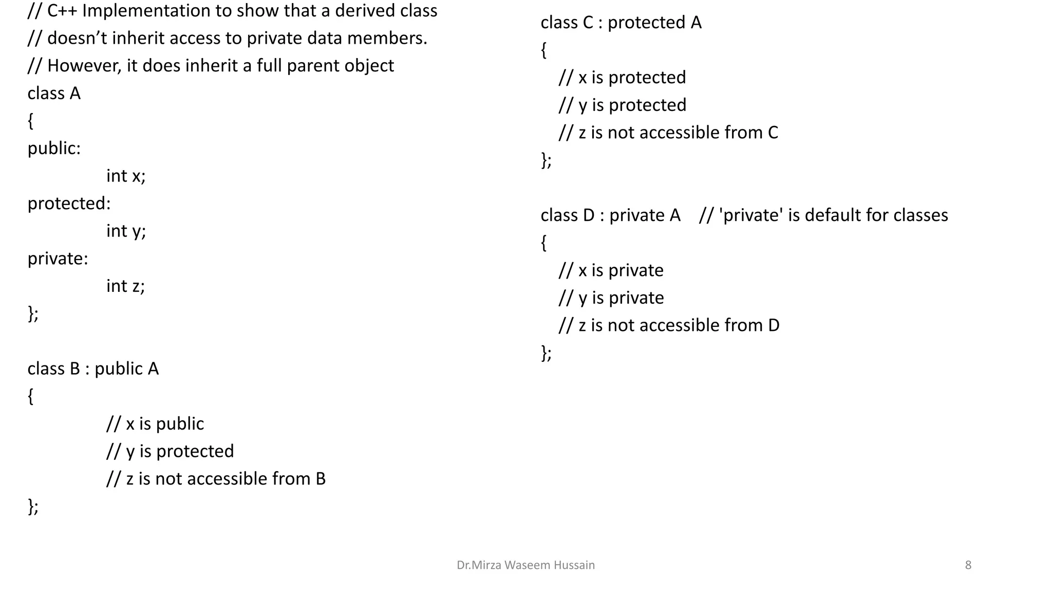 Inheritance in c++ part1 | PPT