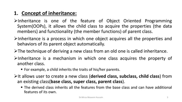 Inheritance in c++ part1 | PPT