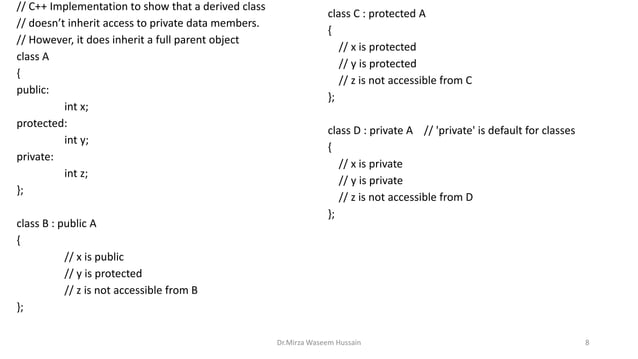 Inheritance in c++ part1 | PPT