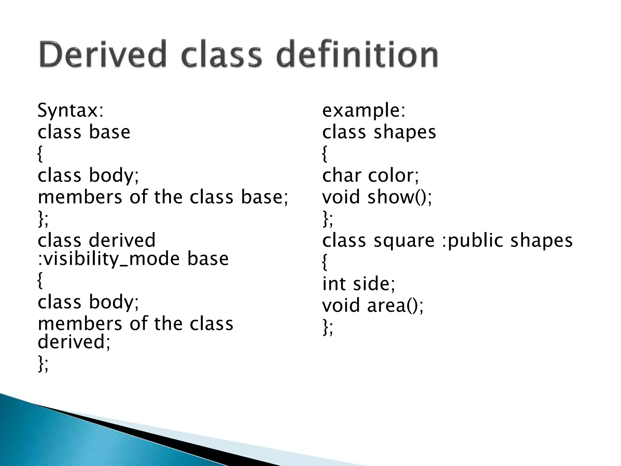Inheritance in c++theory | PPT