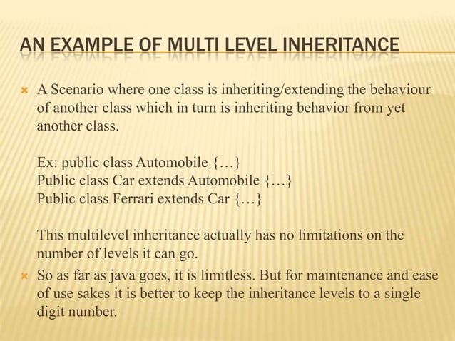 Inheritance in java | PPTX