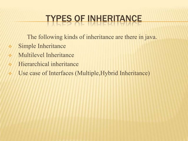 Inheritance in java | PPT