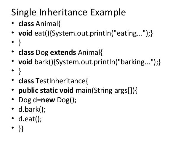 Inheritance in java