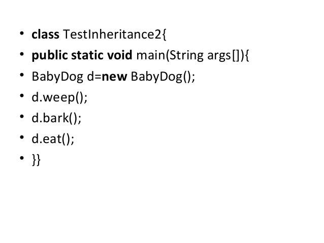 Inheritance in java