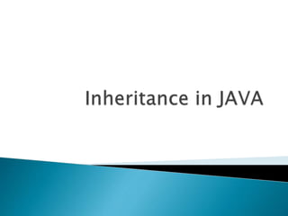 Inheritance in java | PPT