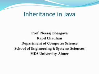 Inheritance in java | PPT