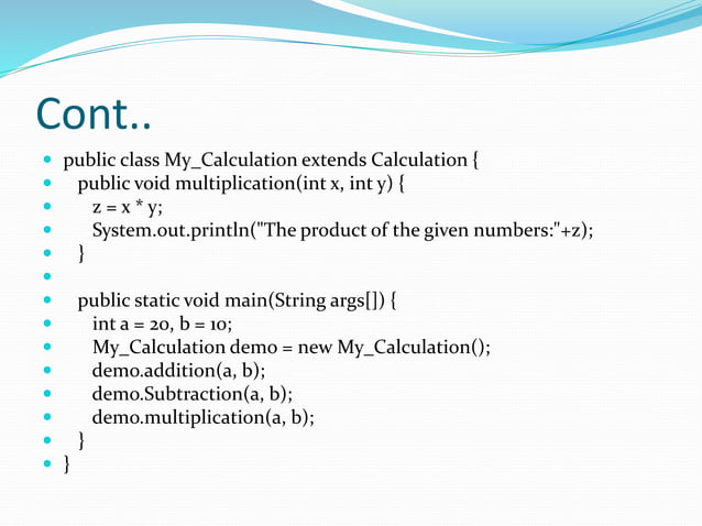 Inheritance in java | PPTX