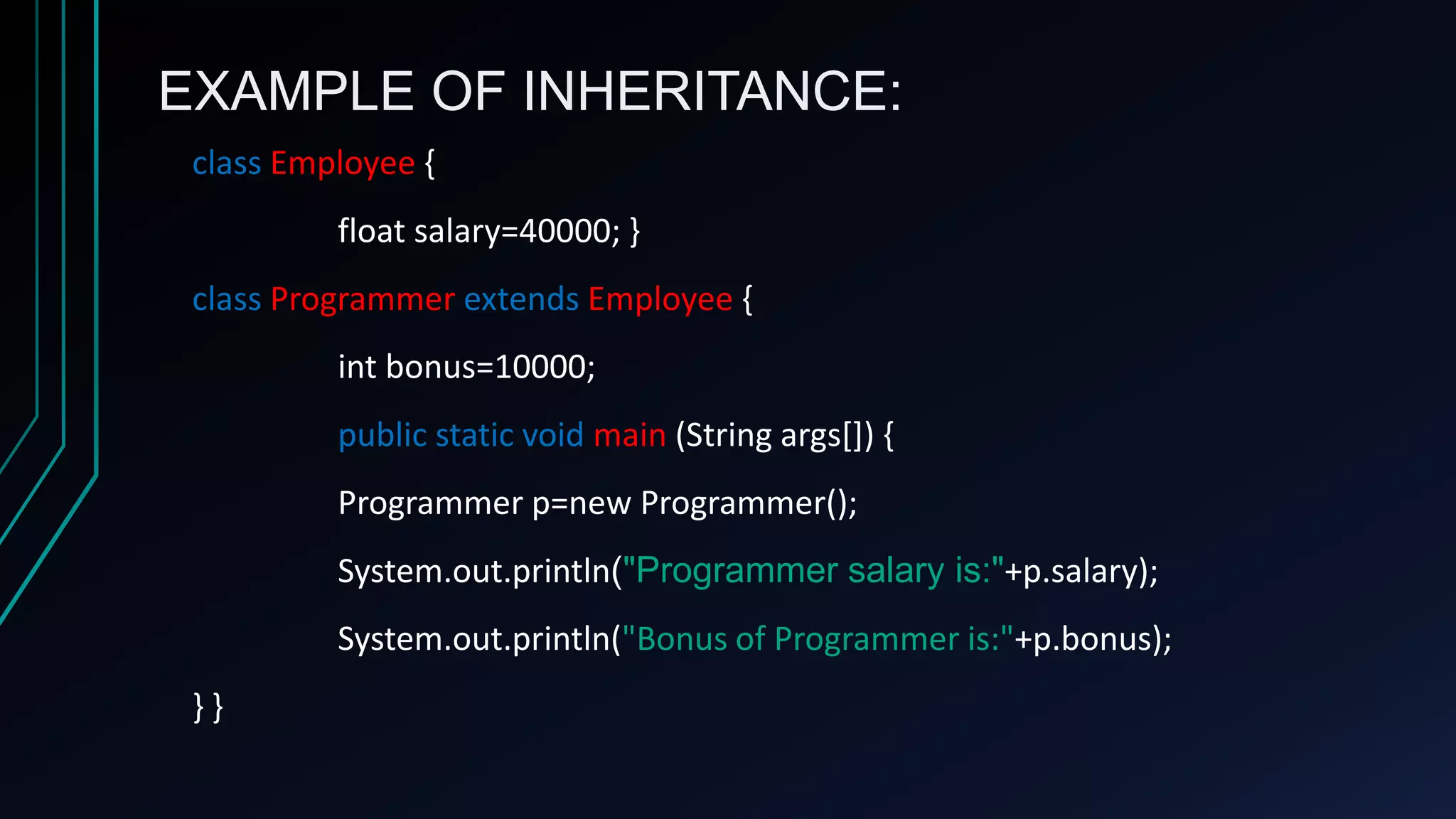 INHERITANCE IN JAVA.pptx | Programming Languages | Computing