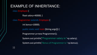 INHERITANCE IN JAVA.pptx | Programming Languages | Computing