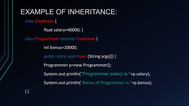 INHERITANCE IN JAVA.pptx | Programming Languages | Computing