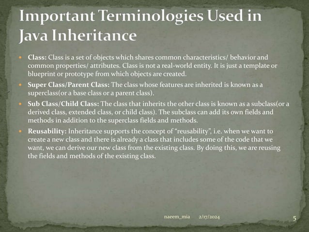Inheritance in Java beginner to advance with examples.pptx