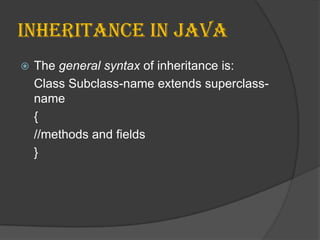 Inheritance in oops | PPTX | Programming Languages | Computing