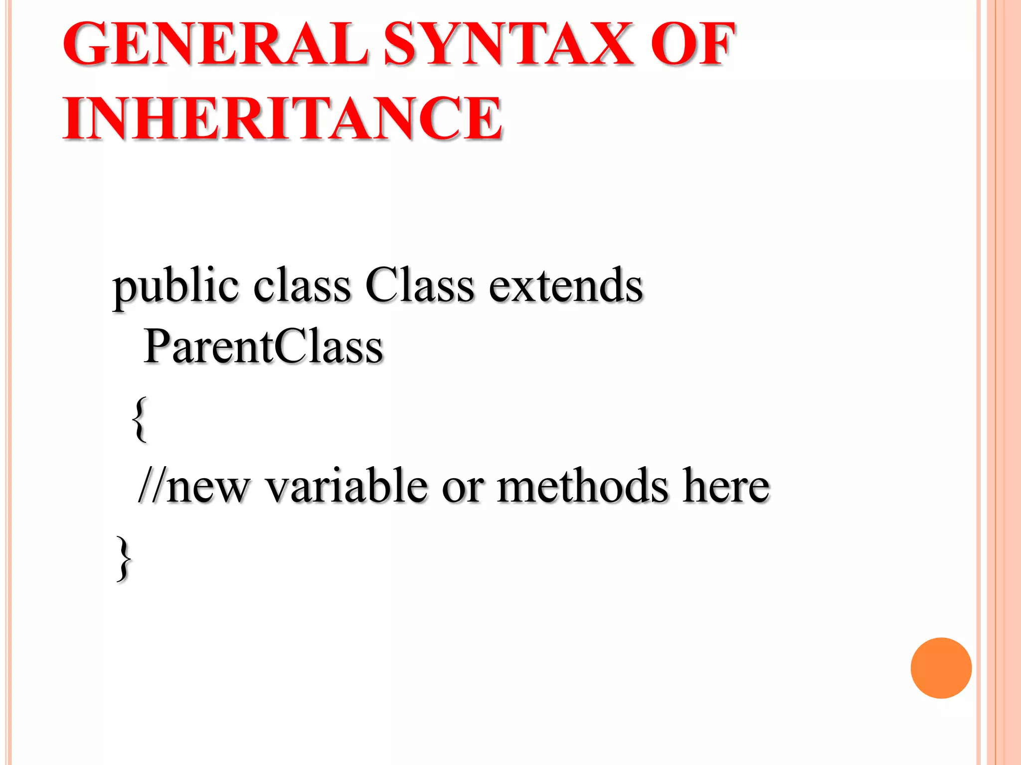 Inheritance ppt | PPT