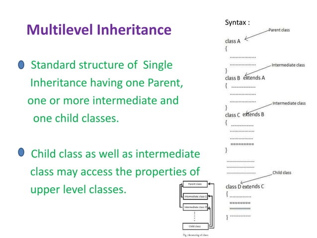 Inheritance in JAVA PPT | PPTX | Programming Languages | Computing