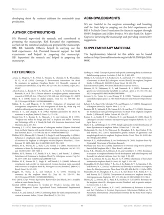 Inheritance of Resistance to Sorghum ShootFly, Atherigona soccata in Sorghum,Sorghum bicolor(L.) Moench