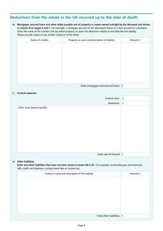 Iht 400 Form Sample Inheritance tax account 0 iht400 by Keyconsulting UK | PDF