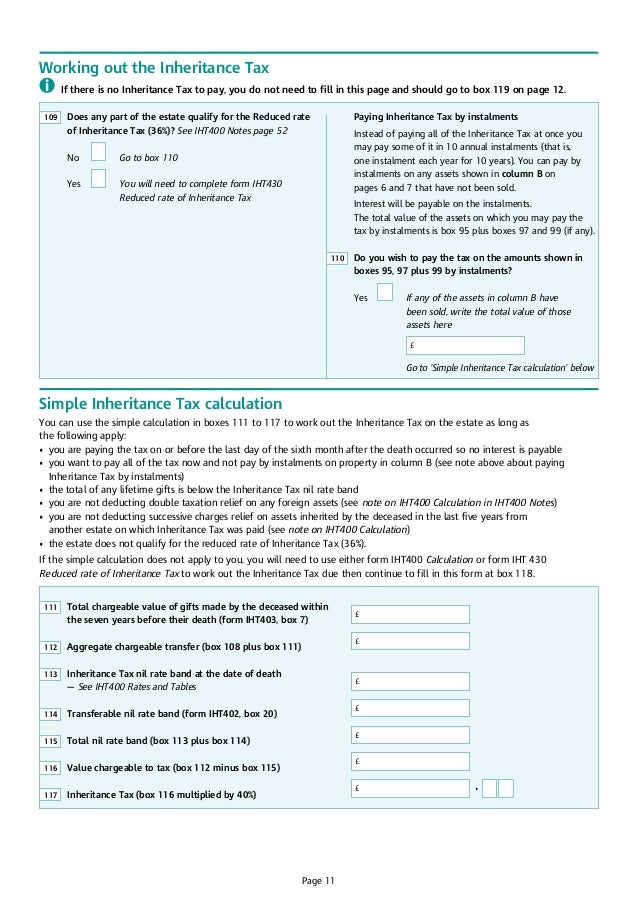 Inheritance tax account 0 iht400 by Keyconsulting UK