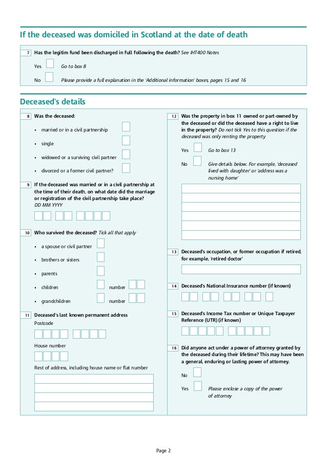 Inheritance tax account 0 iht400 by Keyconsulting UK