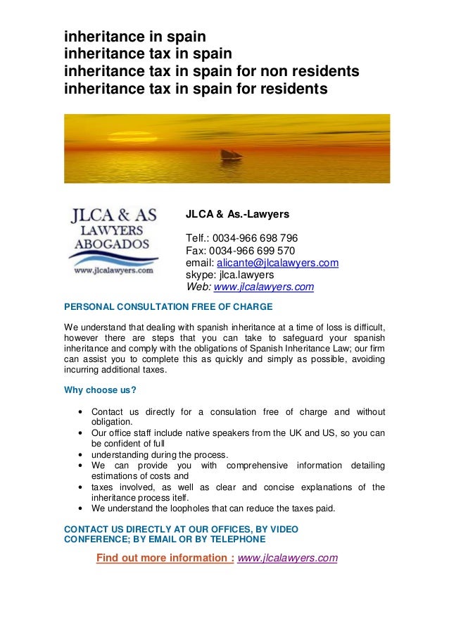Inheritance tax in spain