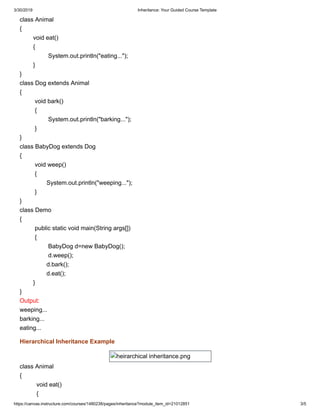 Inheritance used in java | PDF