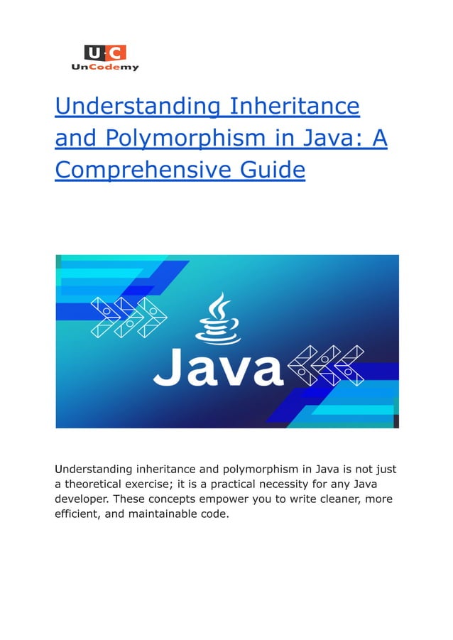 inheritance and polymorphism in java.pdf