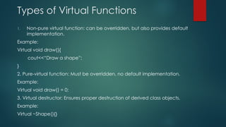 Comprehensive Overview of Polymorphism in C++ Programming | PPTX