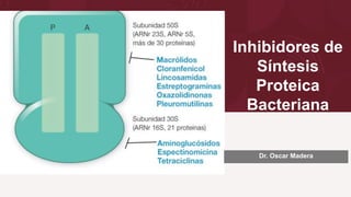 Inhibidores de
Síntesis
Proteica
Bacteriana
Dr. Oscar Madera
 