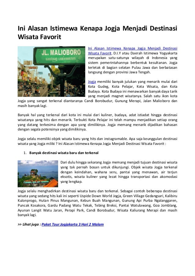 Ini Alasan Istimewa Kenapa Jogja Menjadi Destinasi Wisata Ini Alasan Istimewa Kenapa Jogja Menjadi Destinasi Wisata