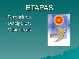 ETAPAS Peregrinos. Discípulos. Misioneros. 