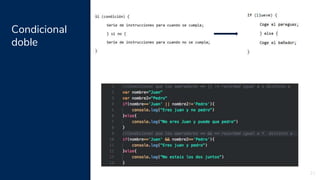 Condicional
doble
21
 