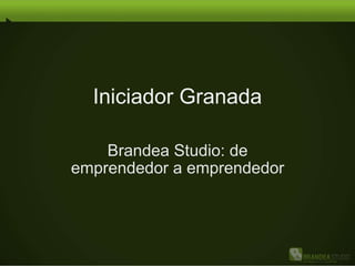 Iniciador Granada Brandea Studio: de emprendedor a emprendedor 