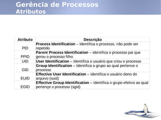 Linux - Inicialização e Gerenciamento de Processos