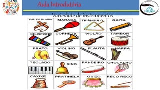Aula Introdutória
Variedade de instrumentos
 