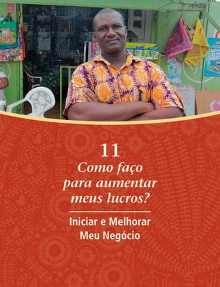11
Como faço
para aumentar
meus lucros?
Iniciar e Melhorar
Meu Negócio
 