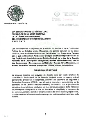 Iniciativa presidencial para adscribir la Guardia Nacional a la SEDENA.pdf