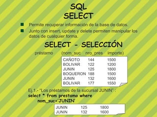 Inicio Base de Datos( Lenguajes) | PPT