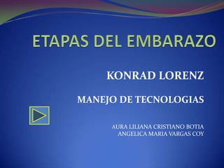 KONRAD LORENZ

MANEJO DE TECNOLOGIAS

     AURA LILIANA CRISTIANO BOTIA
      ANGELICA MARIA VARGAS COY
 