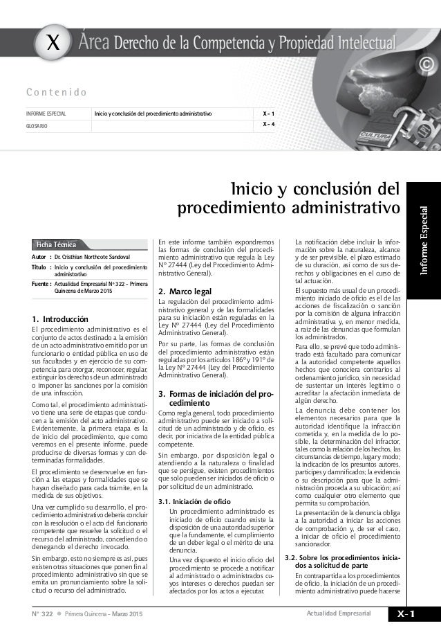Inicio Conclusion Procedimiento Administrativo