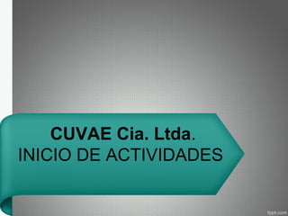 CUVAE Cia. Ltda.
INICIO DE ACTIVIDADES

 