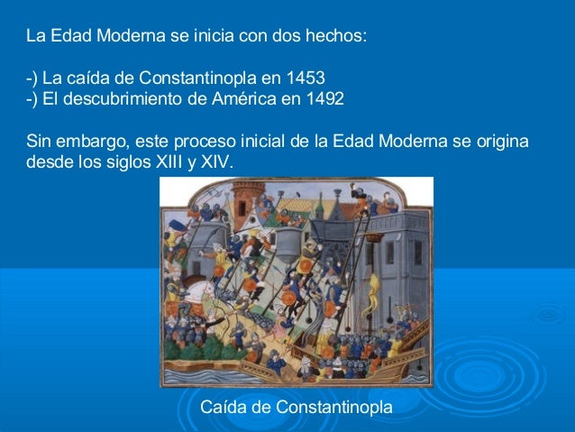 Inicios de la edad moderna