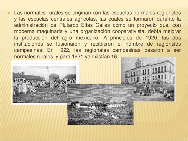 Inicios de las escuelas normales rurales