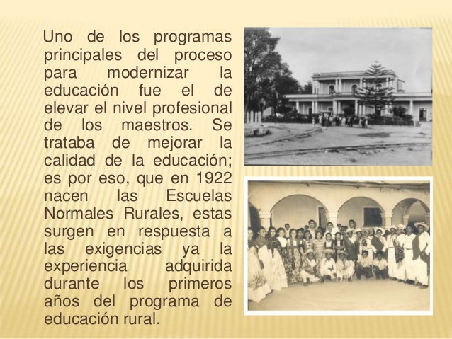 Inicios de las escuelas normales rurales